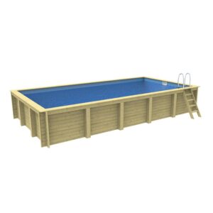 A product picture of the plastica nazca wooden above ground swimming pool.