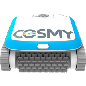 A product picture of the Cosmy The Bot 200 Automatic swimming pool cleaner.