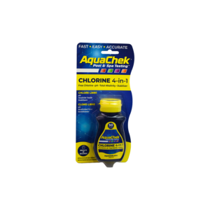 A product image of the Aquachek Yellow Test Strip.